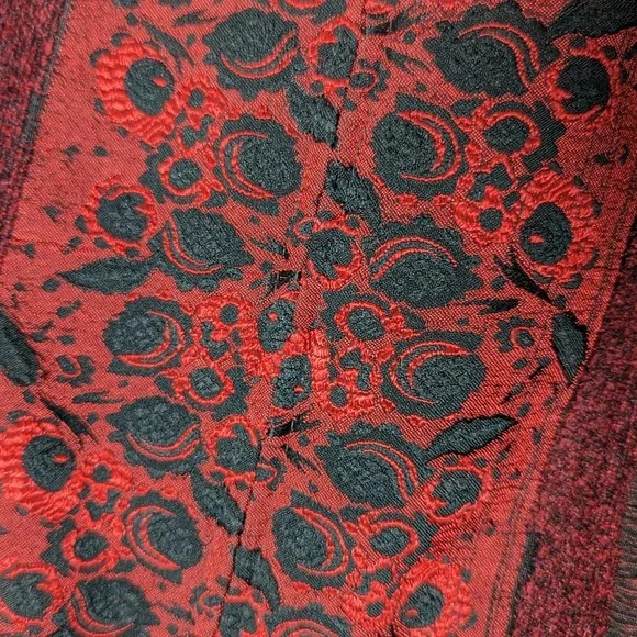 Vintage TanJay Textured Lace Stripe Zip Jacket Women's‎ L 90's Career Embroidery - Picture 7 of 10